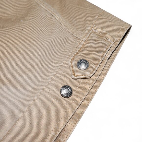 Zara SRPLS Denim Worker Jacket Men's Size XL in Distressed Khaki/Tan NWT - Picture 9 of 16